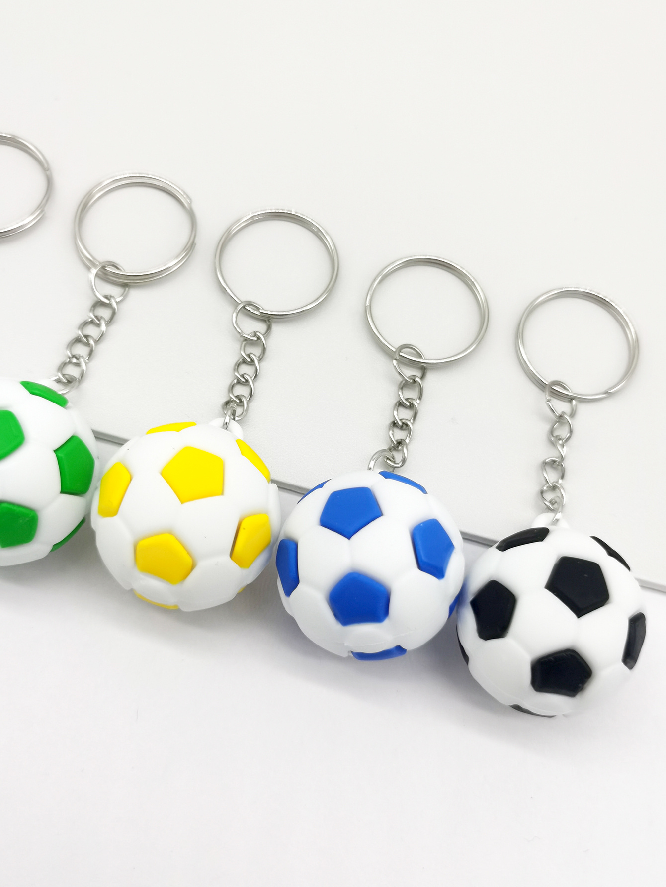 6pcs pvc football keychain sports pendant bag keyring ornament bag purse charm accessories details 2