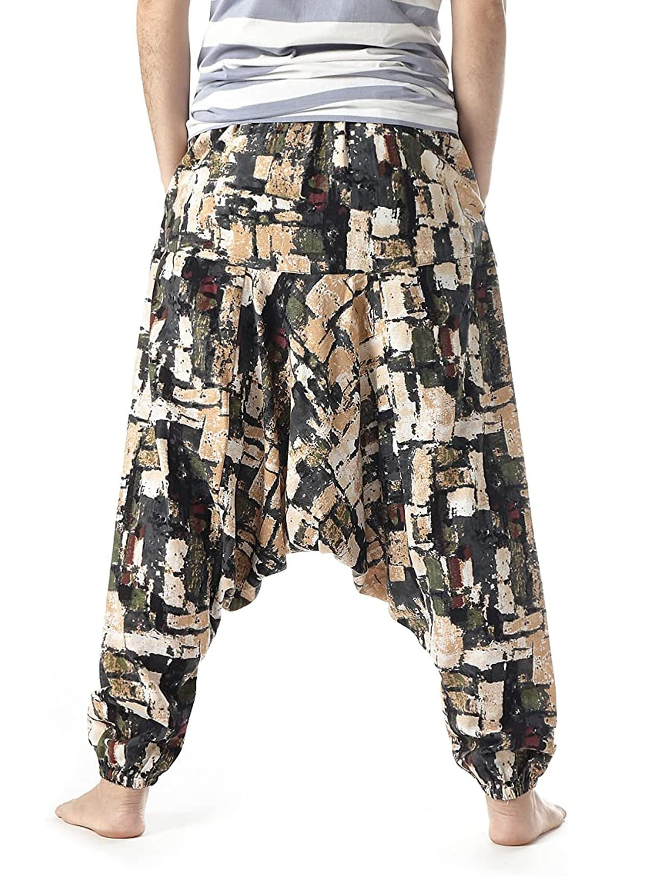 Men’s Tribal Harem Pants – 100% Cotton - Cosmic Serenity Shop