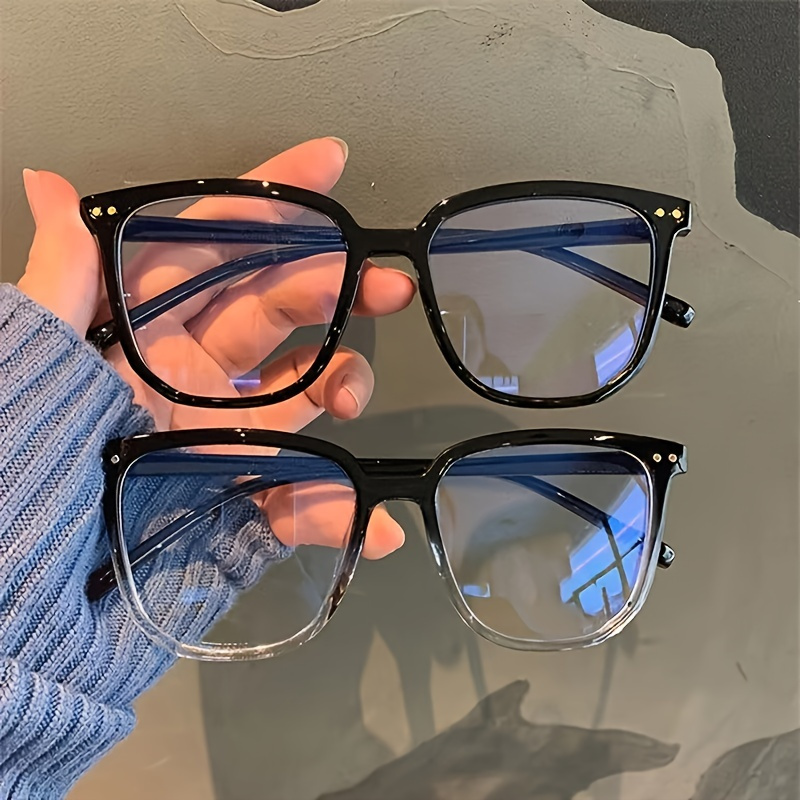 

1pc Men's Transparent Computer Glasses, Anti Blue Light Protective Glasses, 4 Colors Available