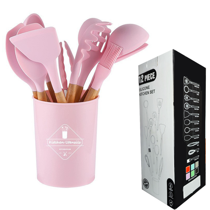 12pcs Silicone Utensils Set with Organizer