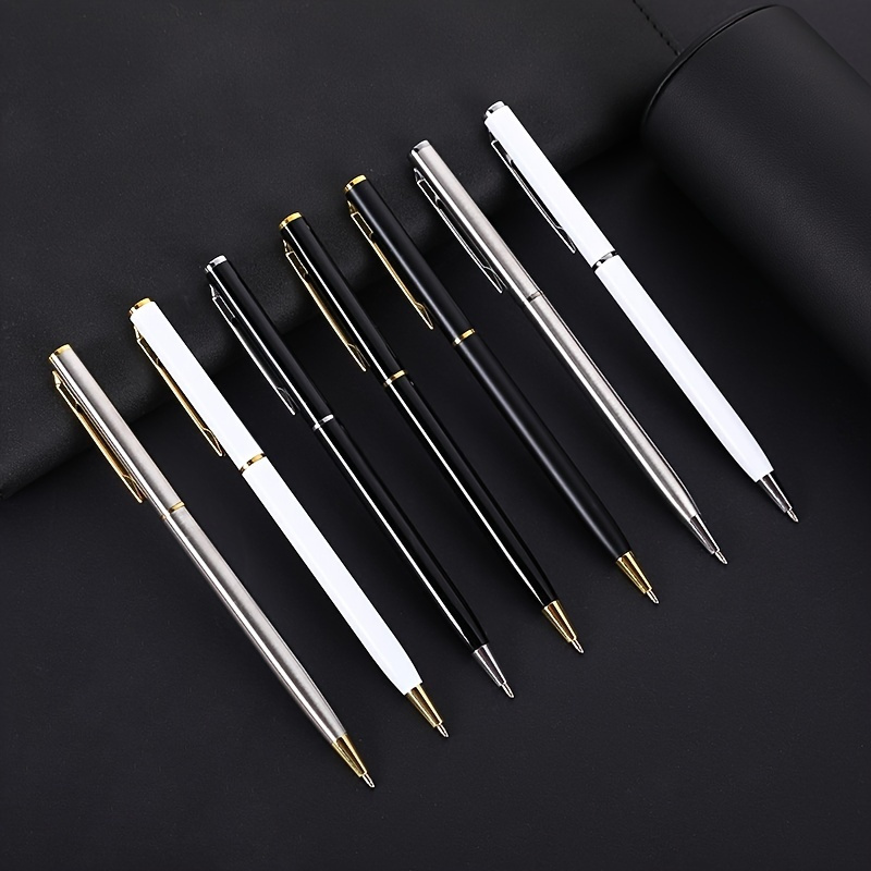 

Elevate Your Writing With A Luxurious Xiaoxihua Rotary Metal Ballpoint Pen With Gold Accessories And 0.5mm Refill