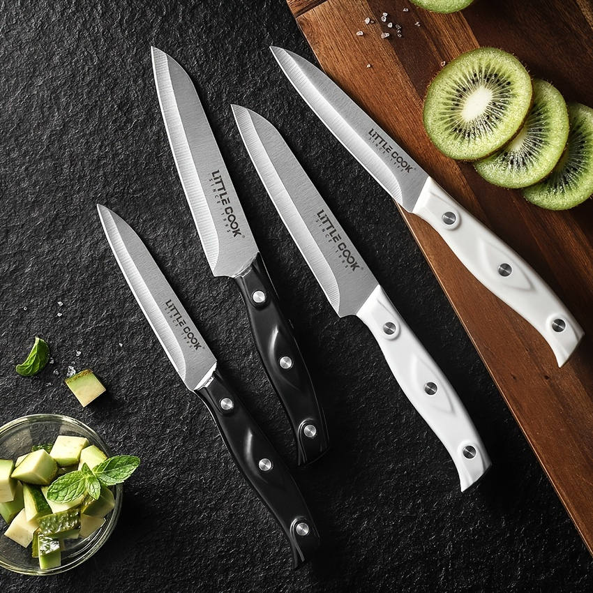 Paring Knife Kitchen Curved Slicing Peel Fruit Vegetable 7Cr17 Steel Wood  Handle