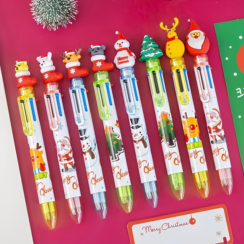 Christmas 6 color Ballpoint Pen Multi functional Marker - Temu