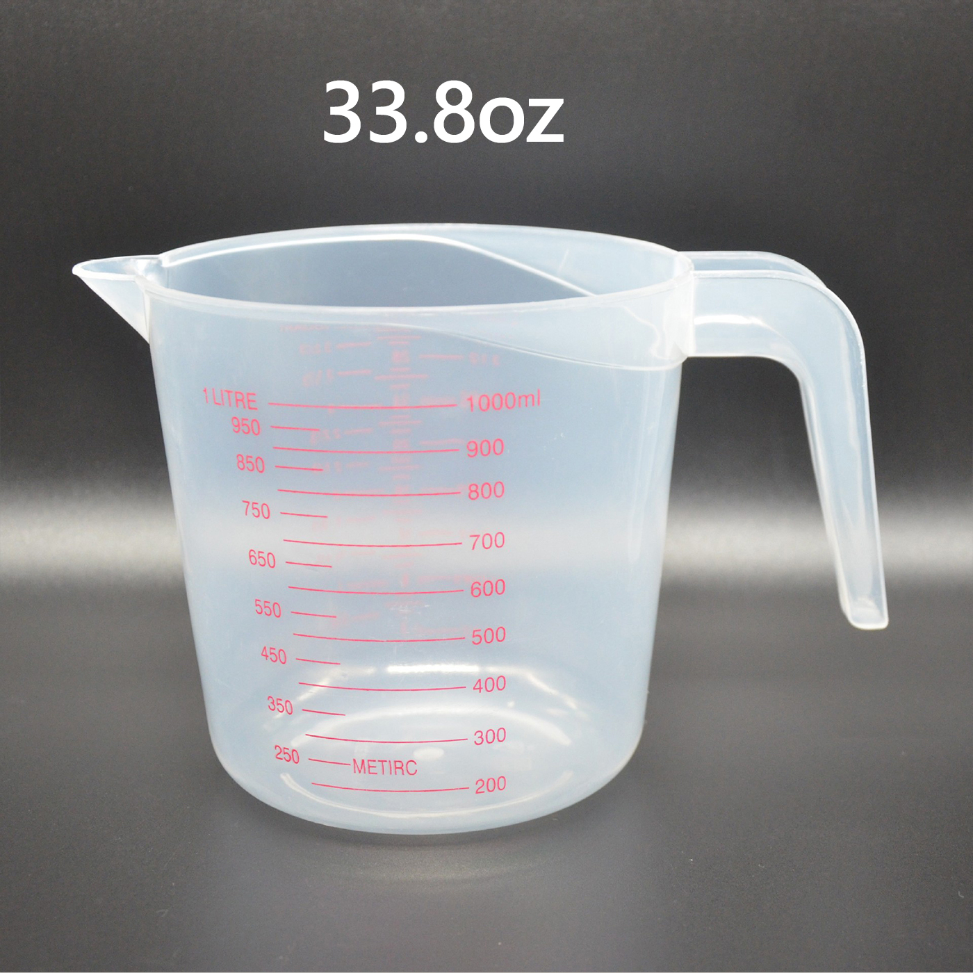 3Pc Liquid Measuring Cup Set TPR Handle Transparent Dishwasher Plastic  Measuring Cups Graduated Measuring Jug Kitchen Essentials Color: 3 Pcs Red  handle