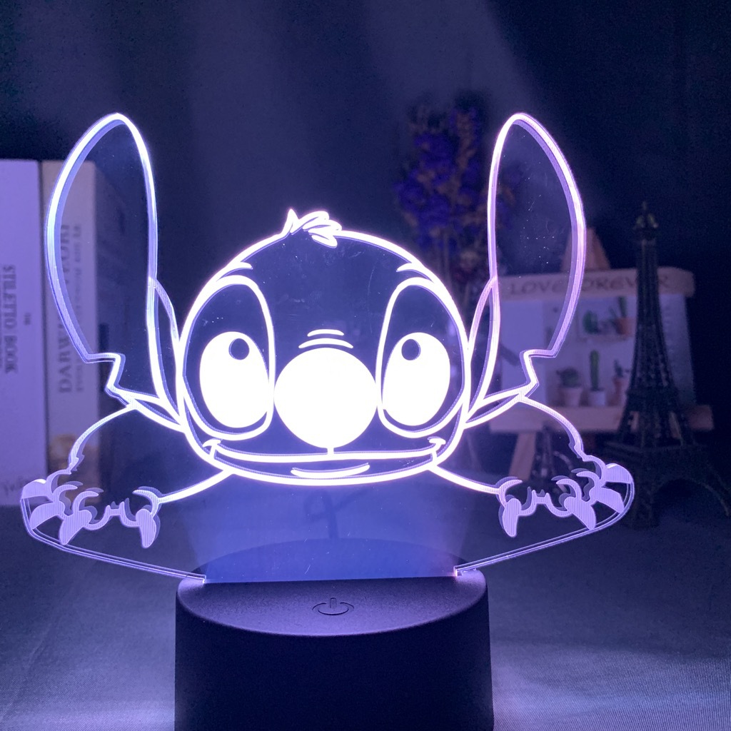 Stitch Anime Led Night Light Dropshipping Acrylic 3D Lamp Bedroom Kids Gift  Lilo & Stitch Birthday Gift - AliExpress