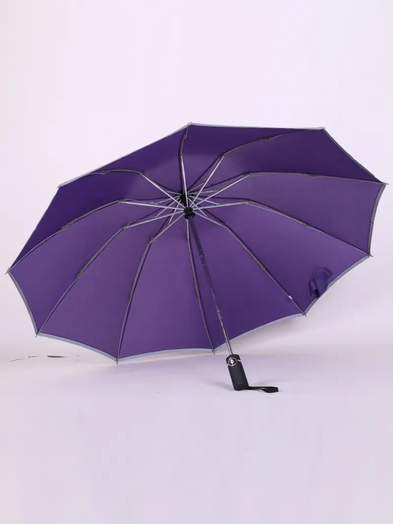 umbrella windproof travel umbrella night reflective strip 99 sun protection compact folding reverse umbrella details 4