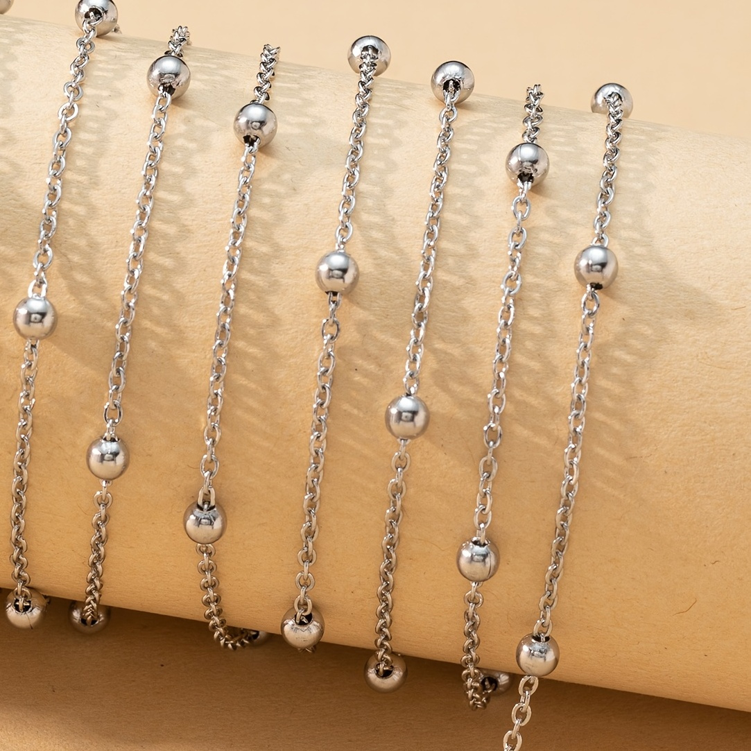 Diy Rectangular Stainless Steel Chain For Jewelry - Temu