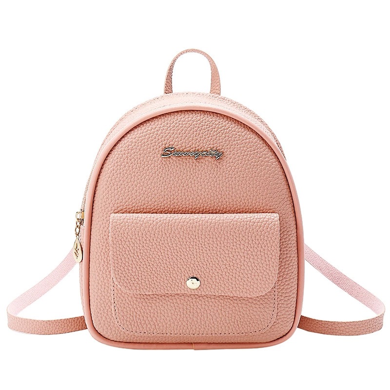 Small Letter Decor Backpack Purse Casual Litchi Pattern Shoulder Bag Womens  Functional Crossbody Daypack 7 3 8 3 3 1 Inch, Buy More, Save More