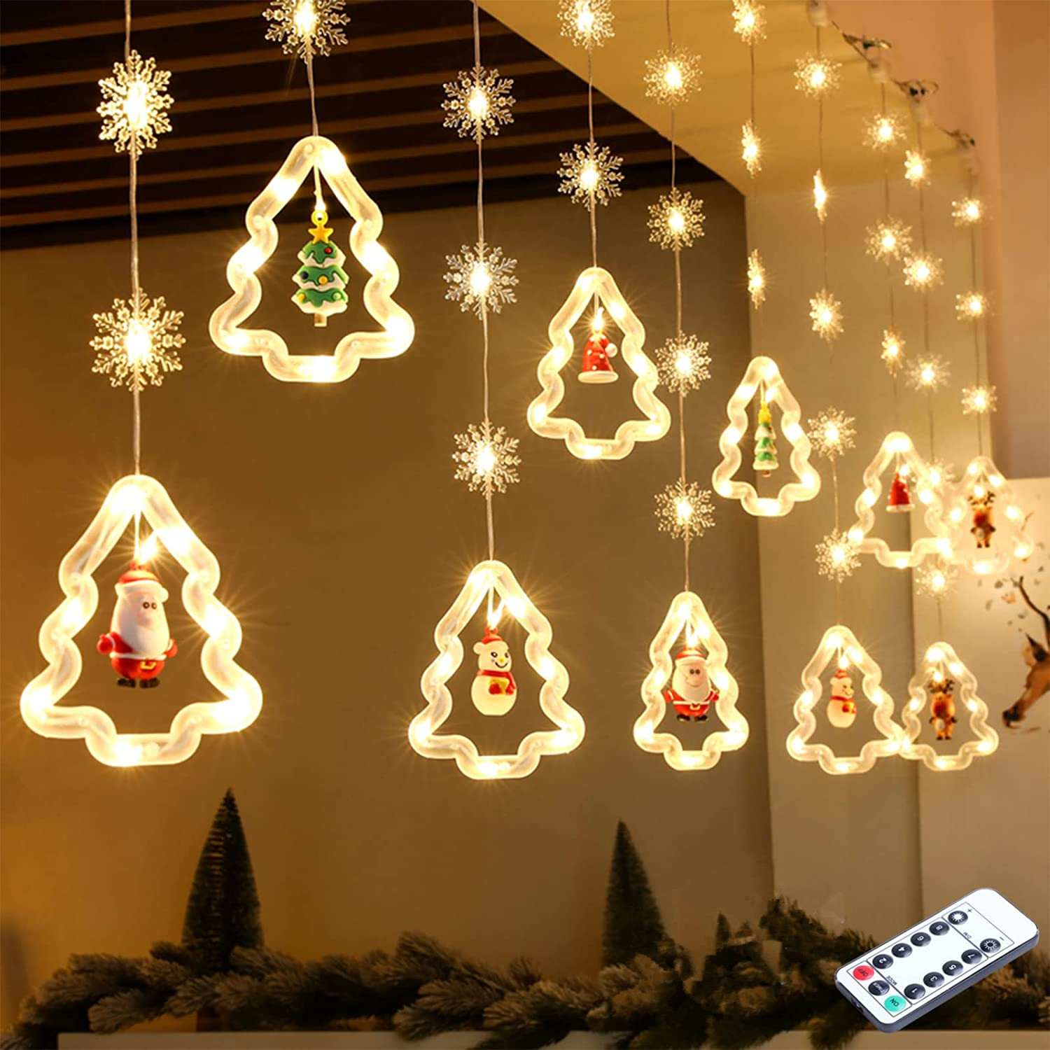 Christmas Led Fairy Lights 120led Holiday Light Curtain Temu