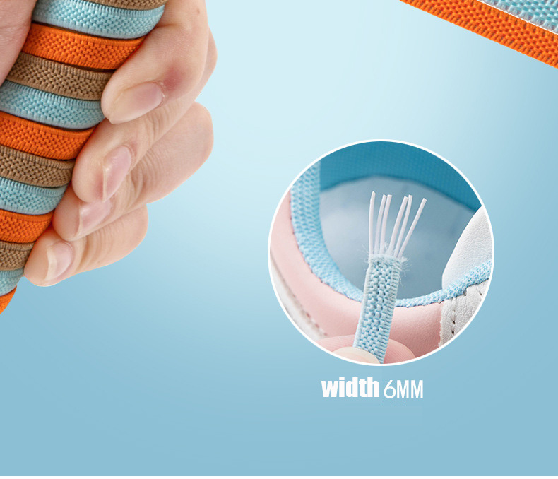 No-Tool Adjustable Shoe Lace Ties - Easy Installation, No Screws Needed, Lightweight & Breathable for Adults Sneakers, White & Light Blue Design, Secure Fit Footwear, Sleek Shoe Design, Durable Shoe Laces