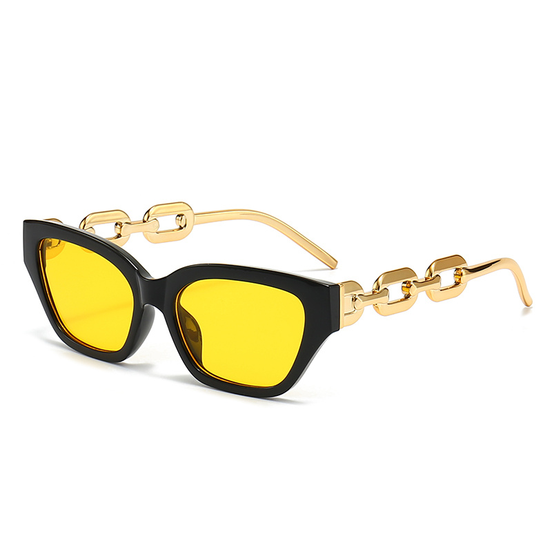 Gafas de sol de ojo de gato vintage para mujer, lentes de sol de cadena de  metal pequeño, anteojos elegantes, tendencia, tonos de moda - Temu