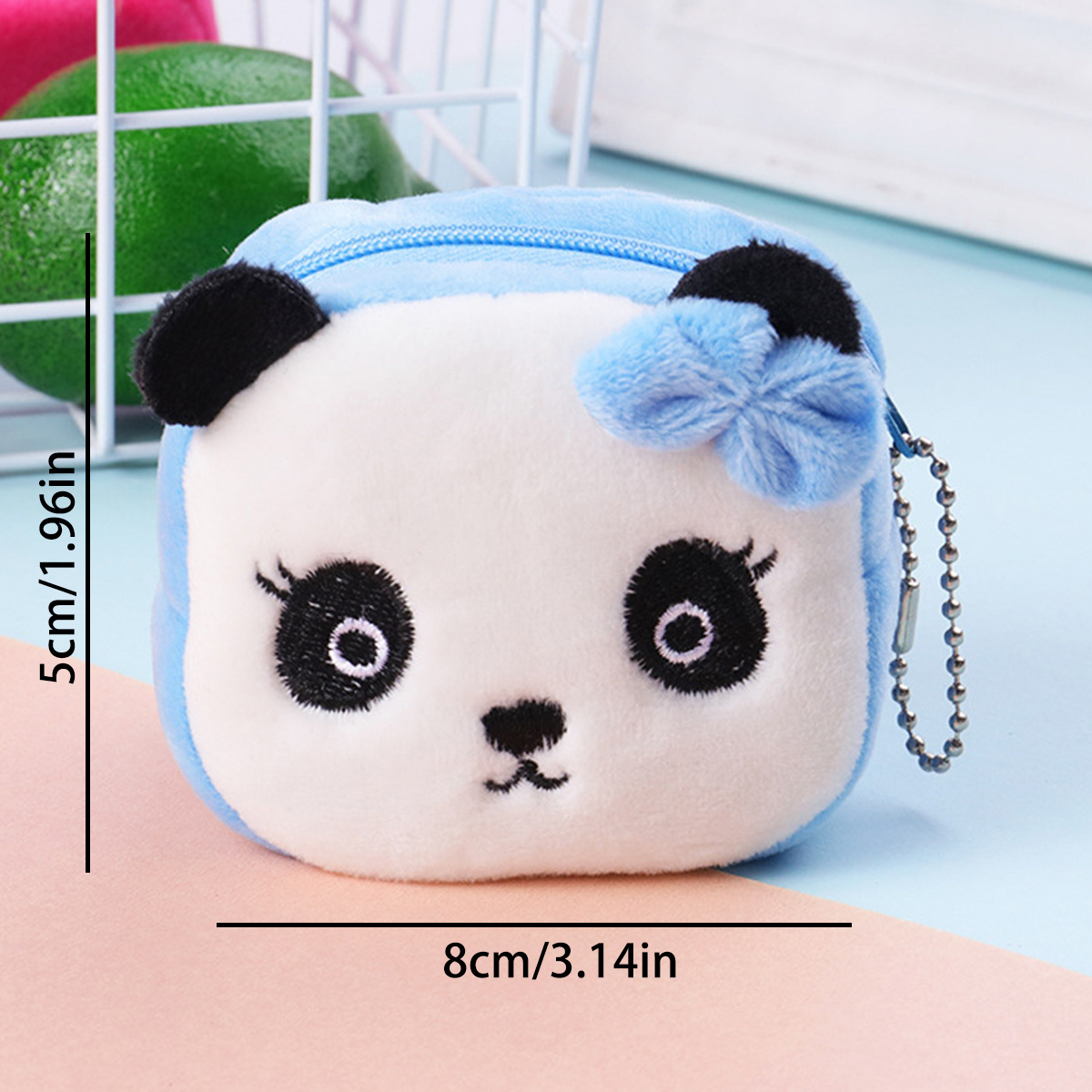 Cute Animal Plush Coin Purse with Zipper - Perfect Gift