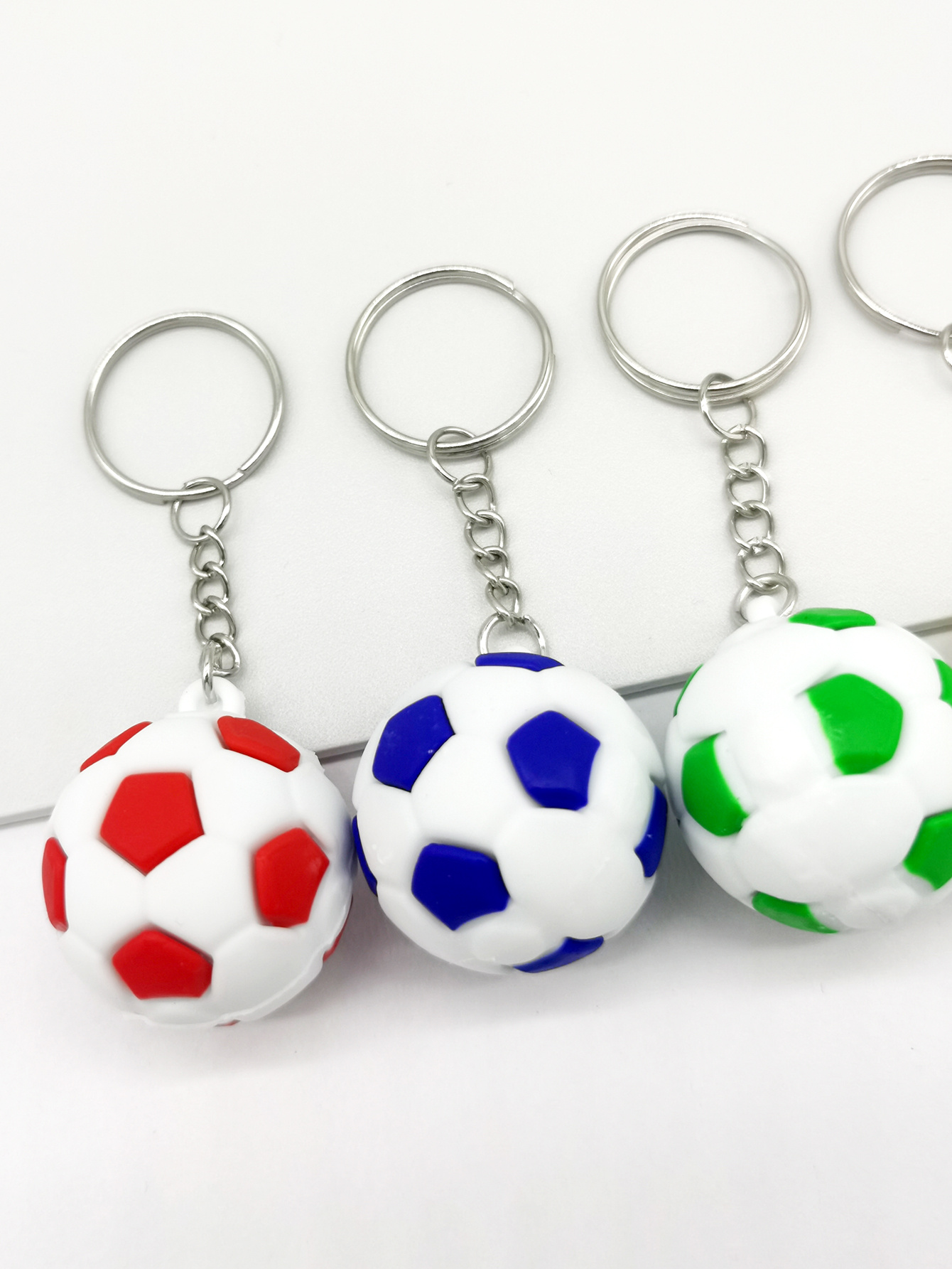 6pcs pvc football keychain sports pendant bag keyring ornament bag purse charm accessories details 1