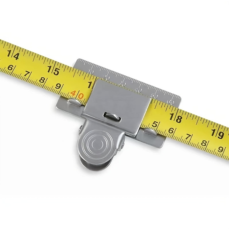 1pc Double Scale Measuring Tape Clip, Stainless Steel Corner Measuring Tool, Tape Accurately