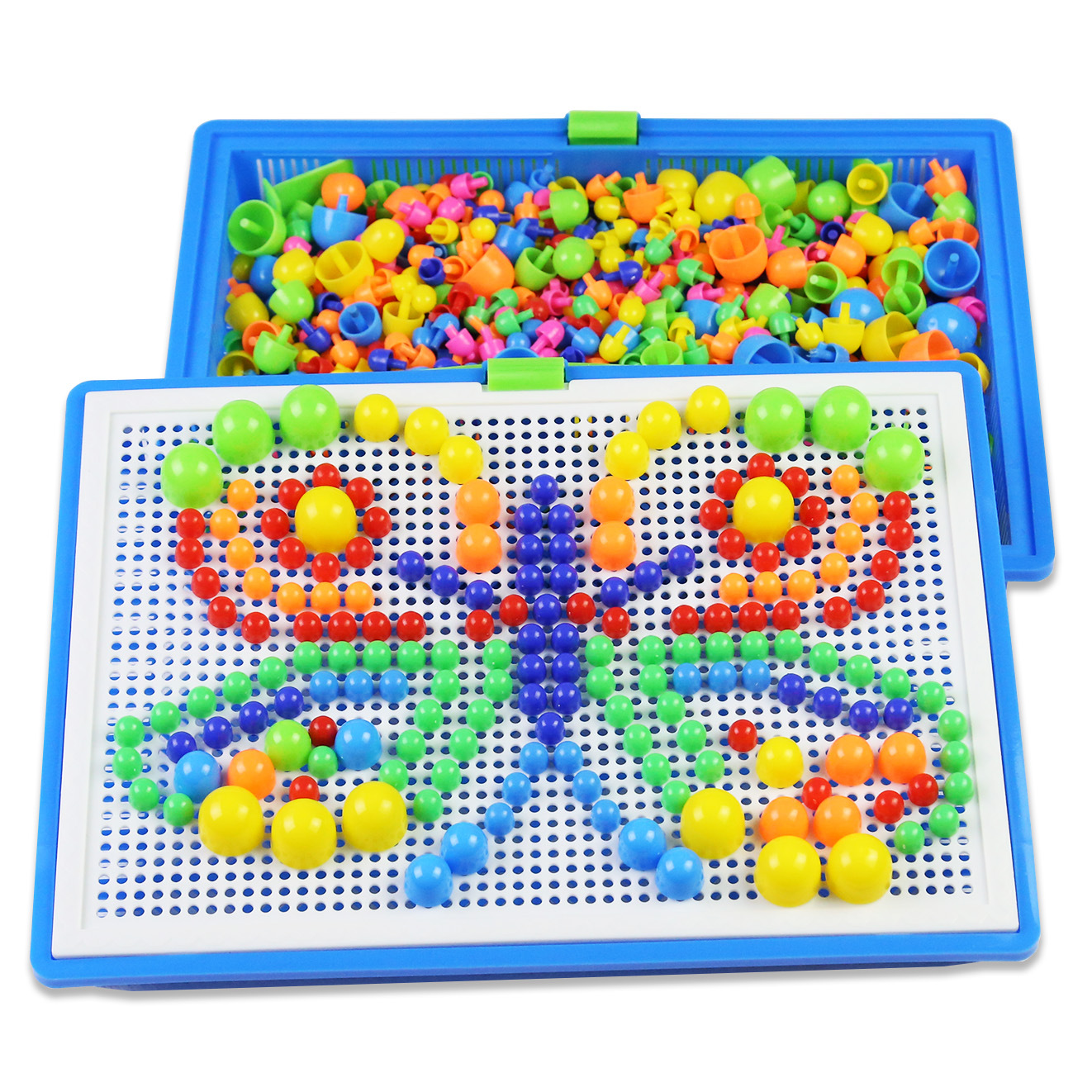 Kit de clous en forme de champignon pour enfants, 296/592 pièces, jouets  éducatifs, Puzzle d'images en mosaïque, à faire soi-même, idée cadeau