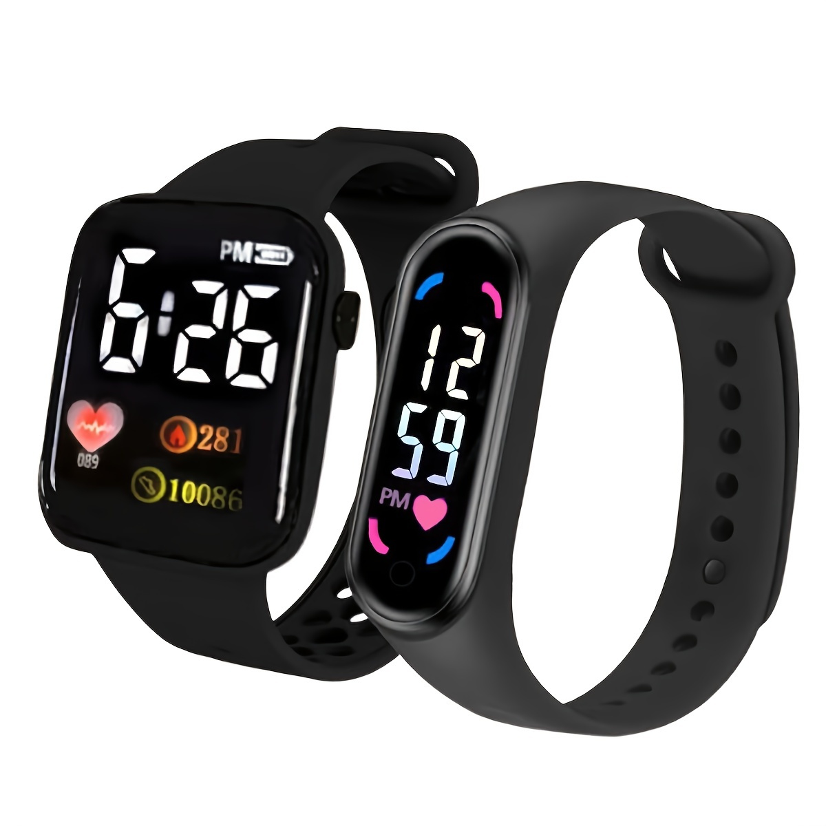 2pc Led Digital Watch Couples' Matching Set Shop On Temu And Start Saving Temu Australia