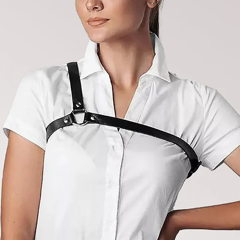 Women Bra Harness Gothic Hollow Pu Leather Body Suspender - Temu