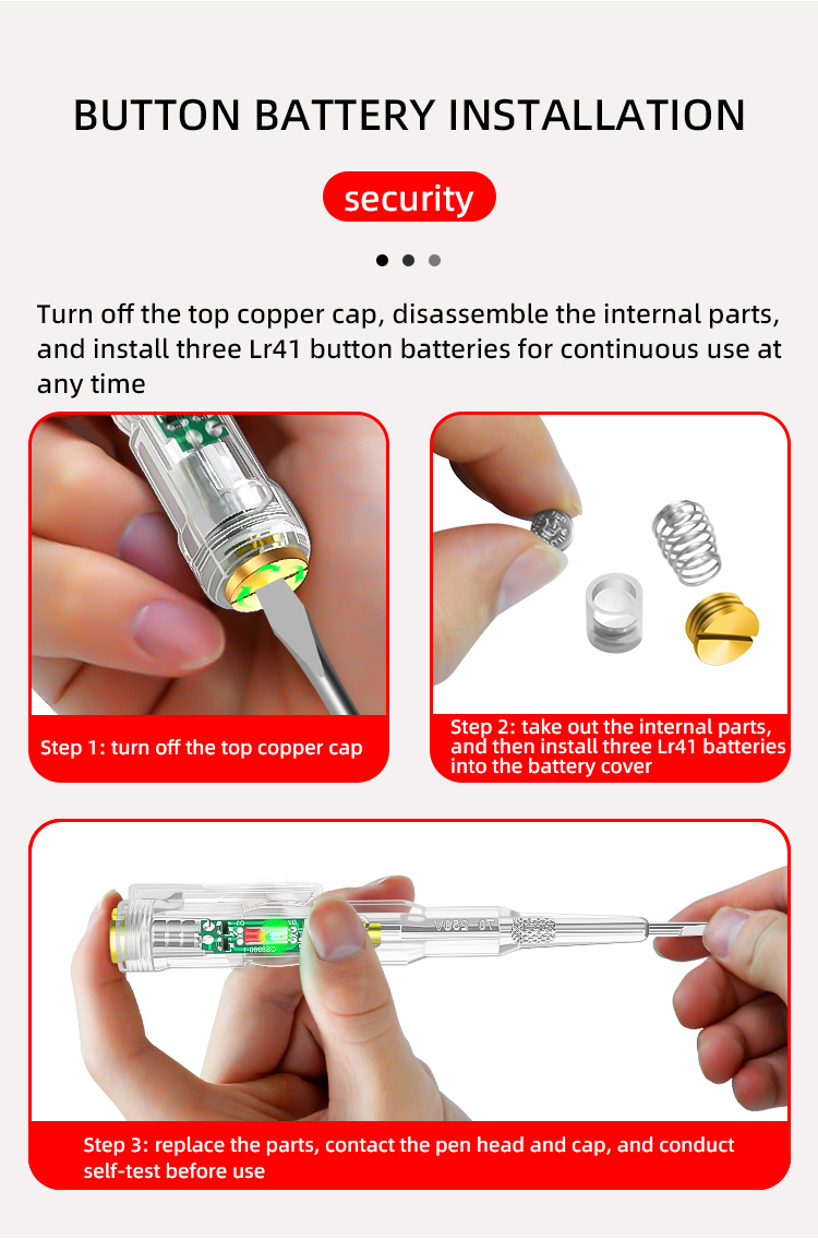 Voltage Detector Test Pen Induced Electric Screwdriver Probe Zero Live
