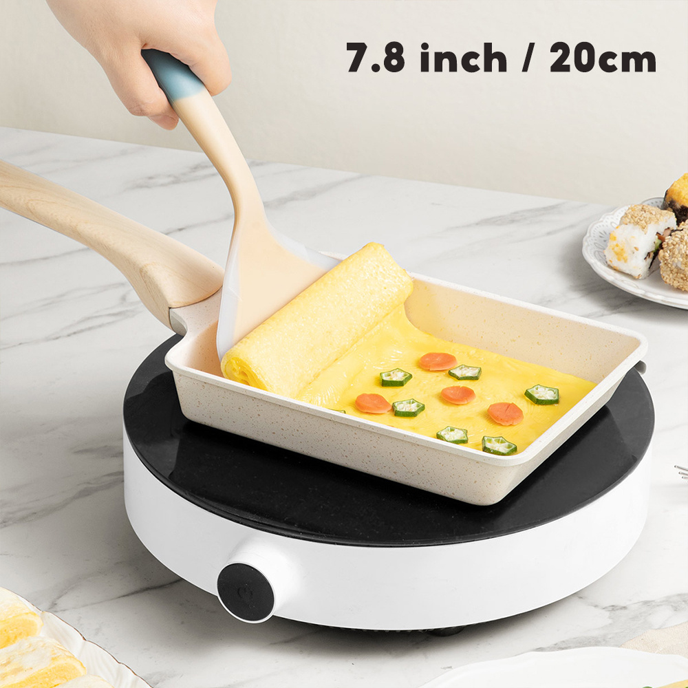 1pc 5.9inch*7.08inch Omelette Pan, Non-stick Coating Egg Roll Pan, Square  Mini Frying Pan, Multi-purpose Pan, Breakfast Cookware