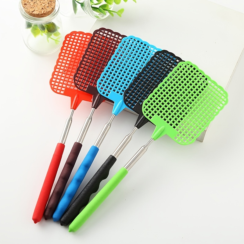 

1pc, Creative Retractable Plastic Fly Swatter, Summer Mosquito Swatter, Home Daily Use Fly Killer Artifact, Summer Essentials, Beach, Travel Accessories