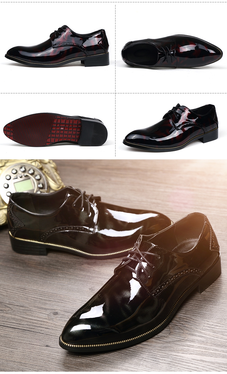 Mens Fashion Whole Cut Brogue Derby Style Soft In Sole Lace Up Formal ...