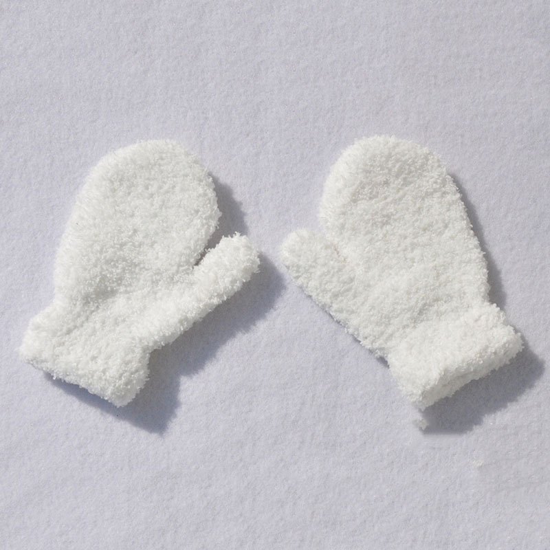 Mitaines tricotées d'hiver pour bébés garçons et filles Gants chauds  doublés en polaire pour enfants de 0 à 3 ans, gris-SHAW