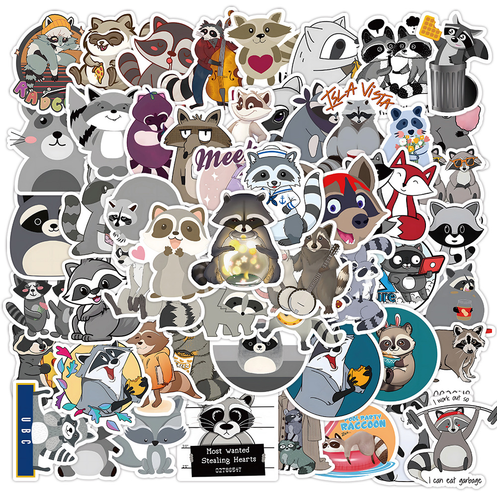 Small Raccoon Cartoon Animal Waterproof Decorative Doodle - Temu