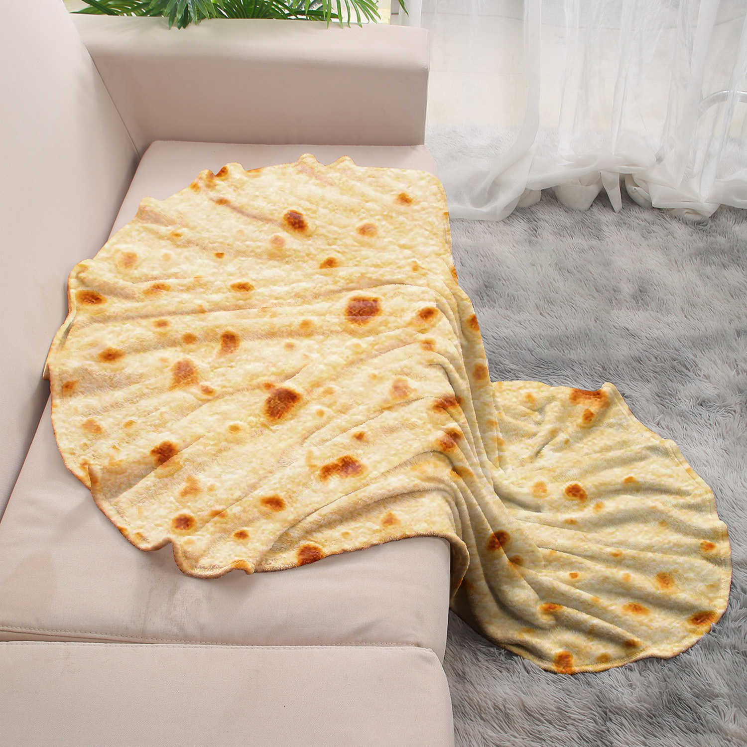 Realistic Burritos Tortilla Wrap Blanket Soft Flannel Plush Temu