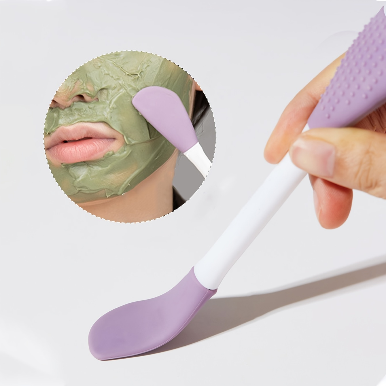 Silicone Face Mask & Cream Applicator Brush Tool, Face Spatula With Spoon  Scoop Dual Sided, Facial Brush For Home Spa Treatments, Sleeping - Temu