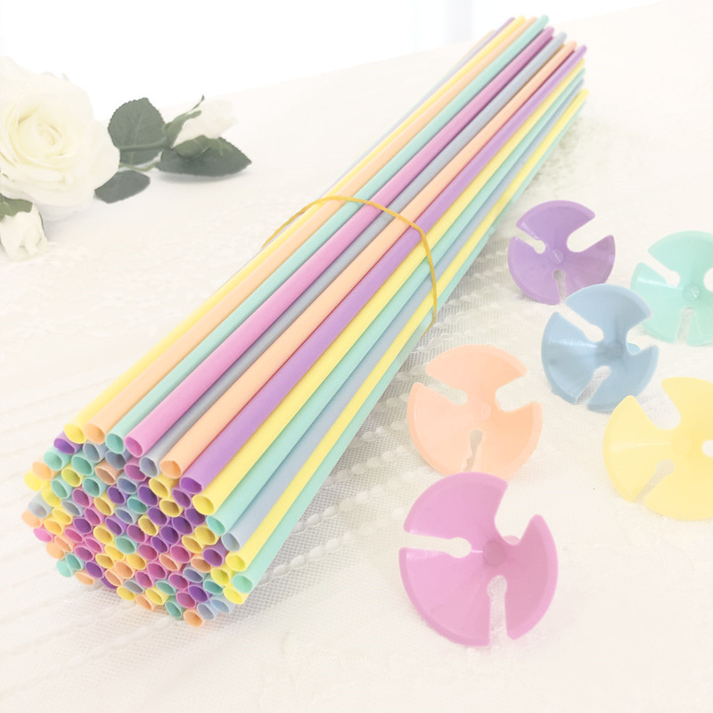 100PCS Plastic 32cm 40cm Latex Balloon Stick and Cup Macaron Balloons  Holders Rods Wedding Party Balloon Stick Holder for Foil - China Decoration  and Wedding Arrangement price