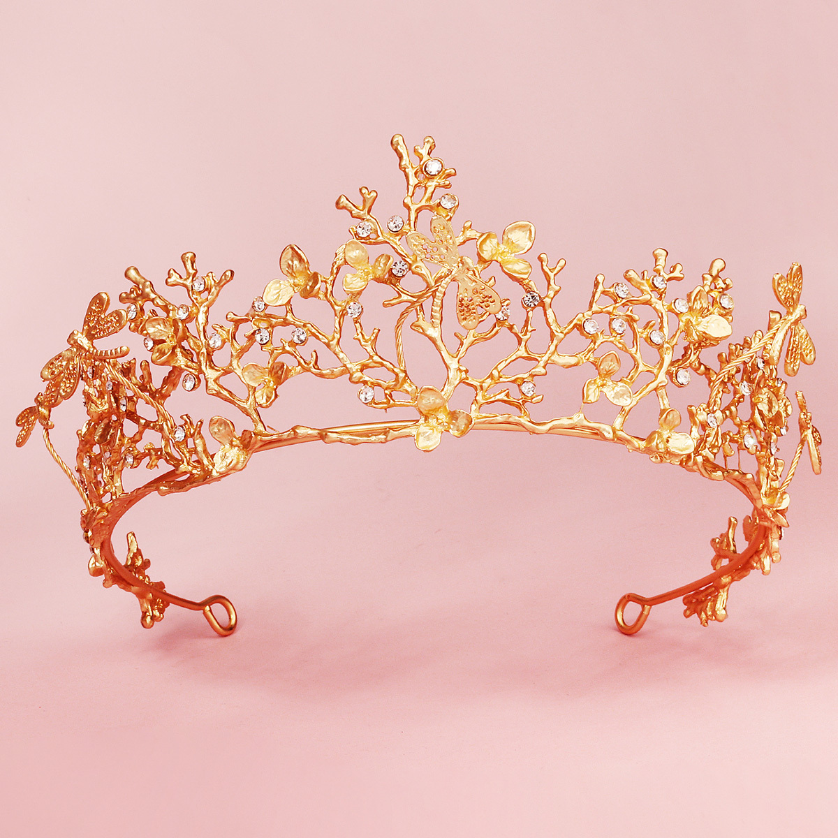 PEORCHID Luxury Golden Crown Scepter Bouquet Wedding Gothic Queen