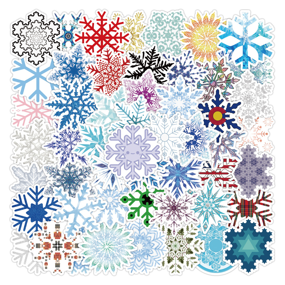 Cartoon Snowflake Stickers Perfect For Decorating Laptops - Temu