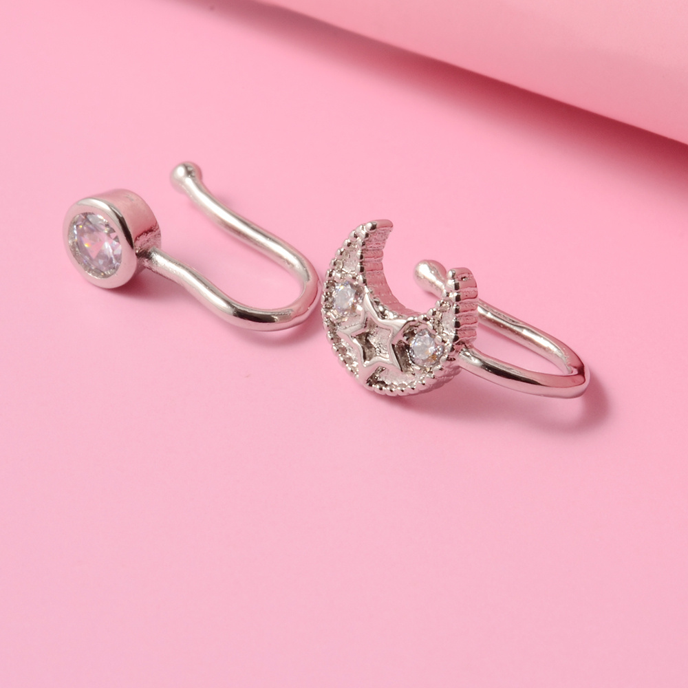 Heart / Flower Etc Shape Nose Clip Ring Nonpiercing Nose Ring No Hole