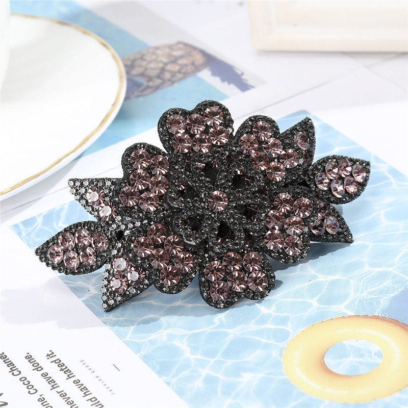 Chanel Rhinestone Cc Jaw Hair Clip, Never Worn in Black