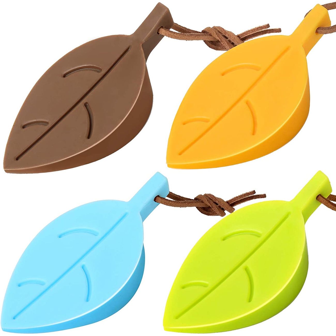 4 Piece Door Stopper Wedge Finger Protector Silicone Door Stopper Color  Cartoon Leaf Style Safe And Flexible Decorative Finger Protector Suitable  For Home And Office Green Yellow Blue Brown - Office Products -