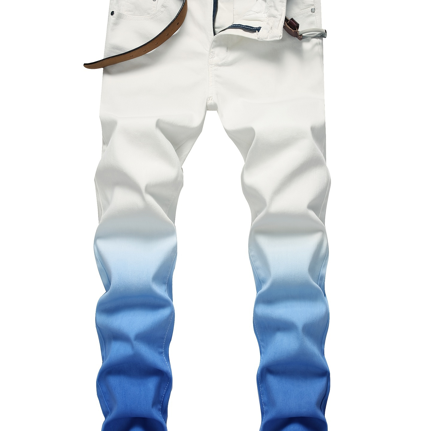 One Size Smaller Men s Street Style Casual Slim Fit Cotton Jeans 