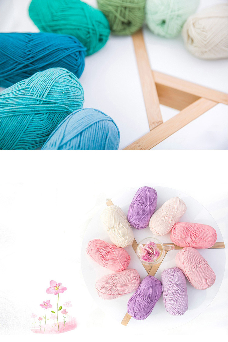  TEHAUX 12pcs Cotton Yarn for Crocheting Crochet Yarn Kit  Knitting Wool Hand Knitting Cotton Yarn Crochet Yarn for Crocheting Bulk  Yarn Sock Yarn Socks for Kids Toolkit Stripe Baby