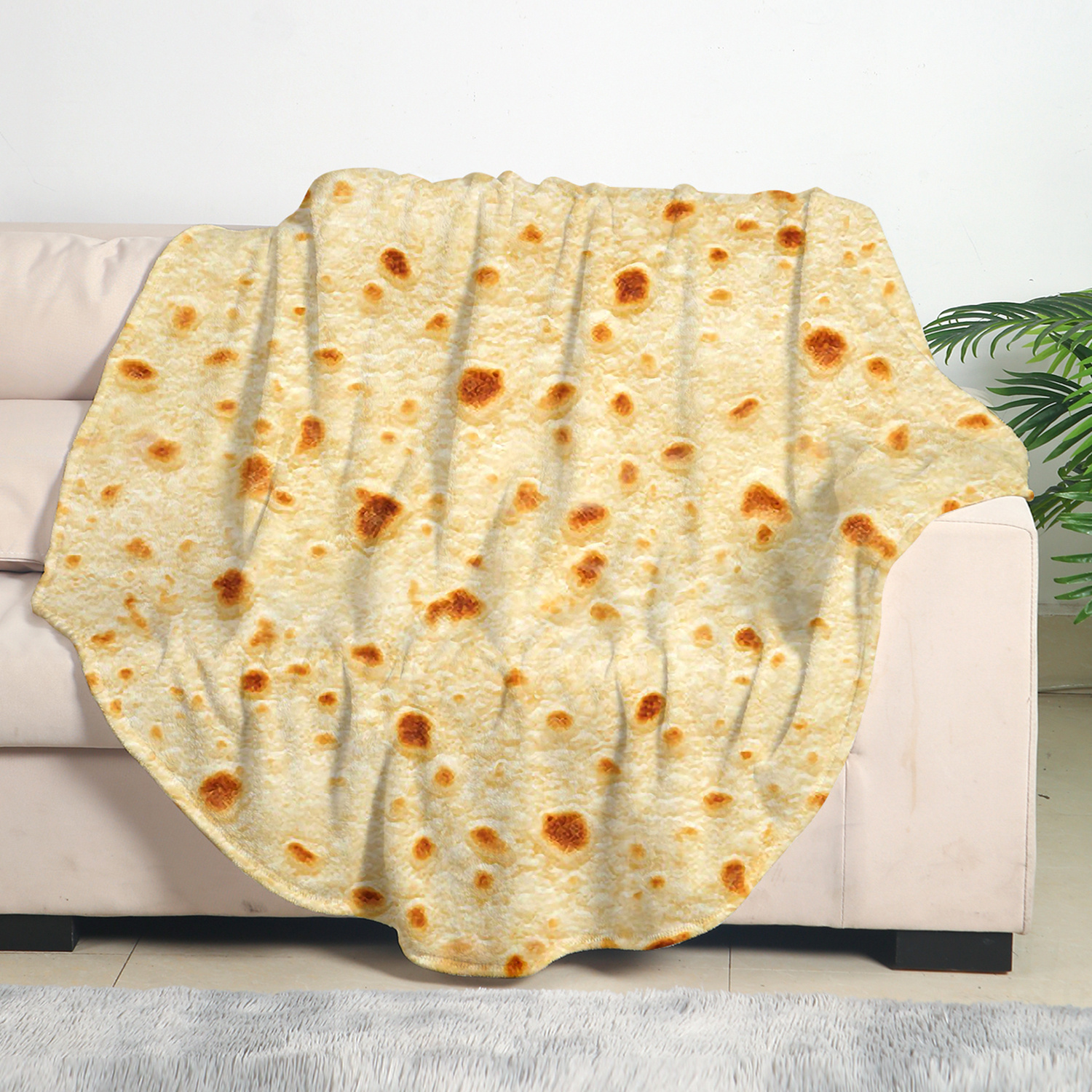 Realistic Burritos Tortilla Wrap Blanket Soft Flannel Plush Temu