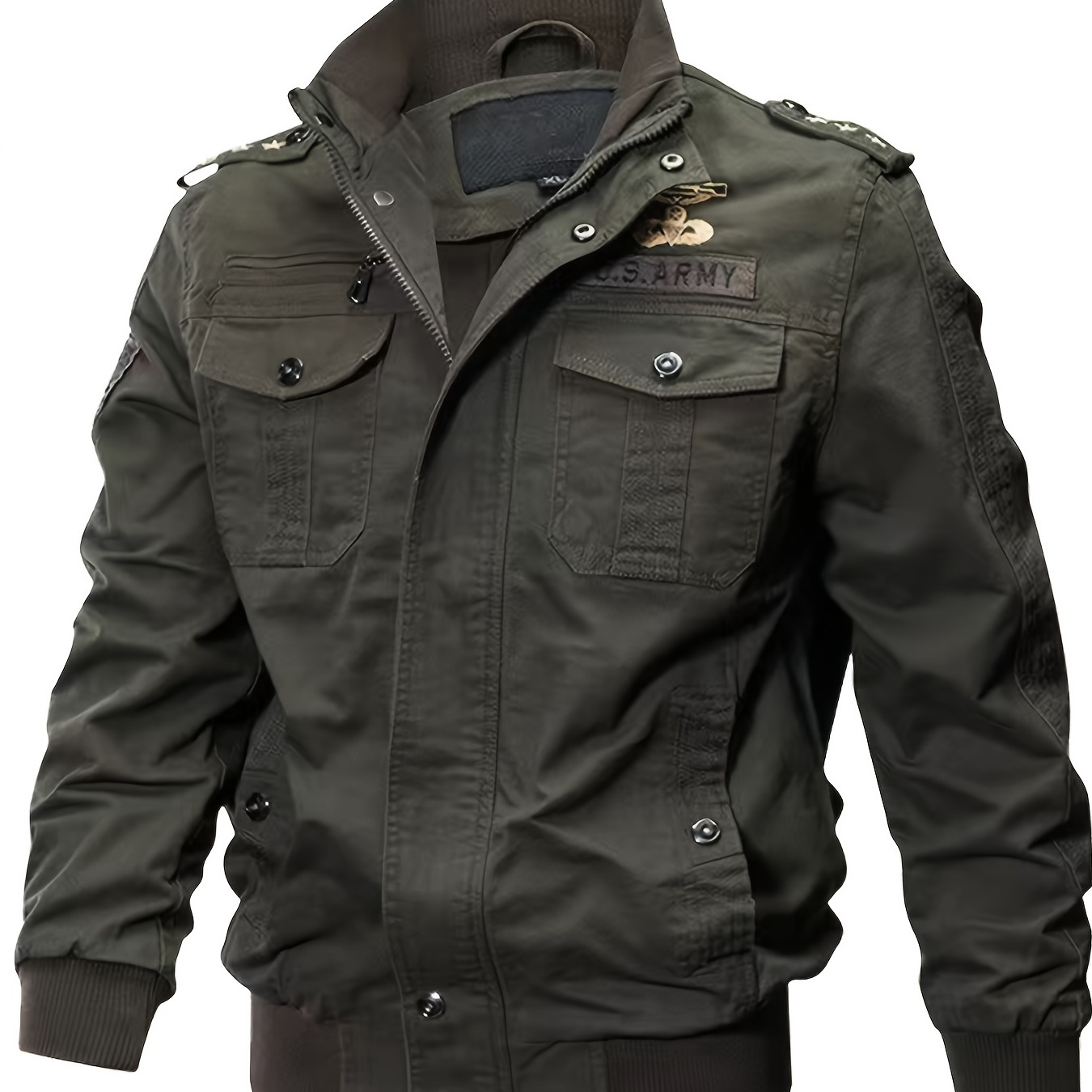 Men's Military Jacket Casual Cargo Jackets Lightweight Spring Falls ...