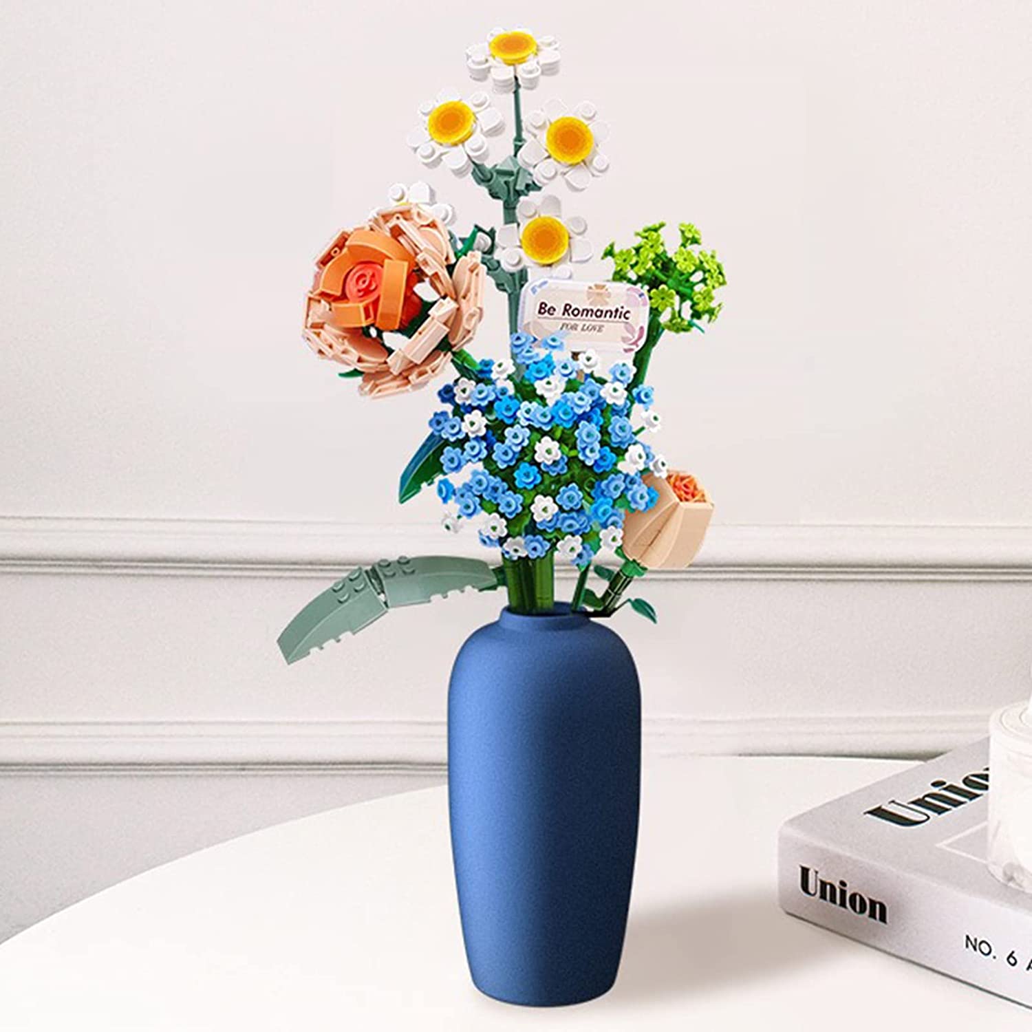 Mini Bricks Flower Bouquet Building Sets Creative Diy Cute - Temu