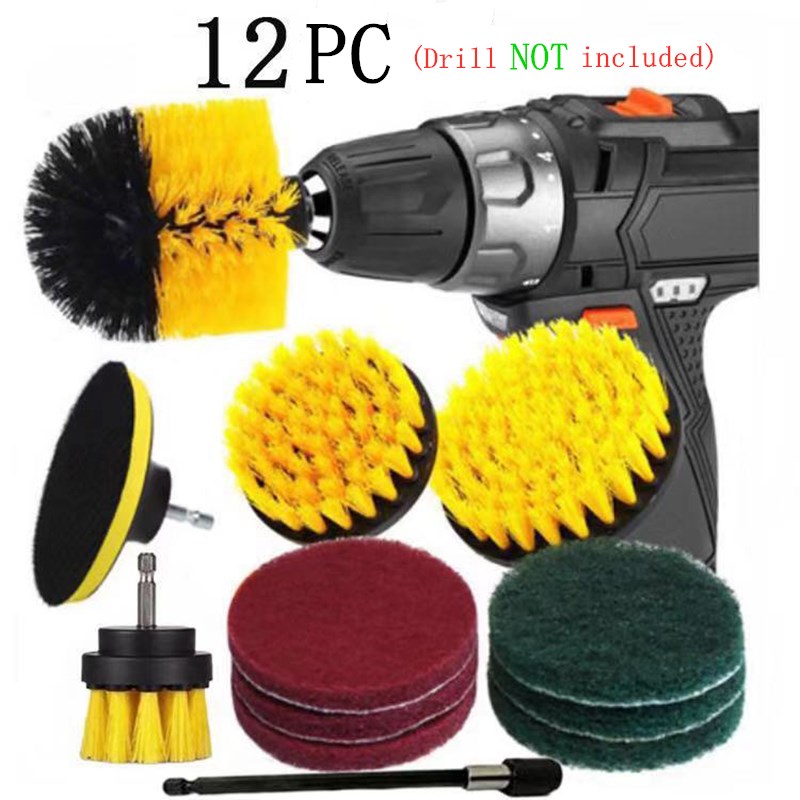 Electric Drill Scrubber Brush Power Brush Set Car Soft Brush - Temu