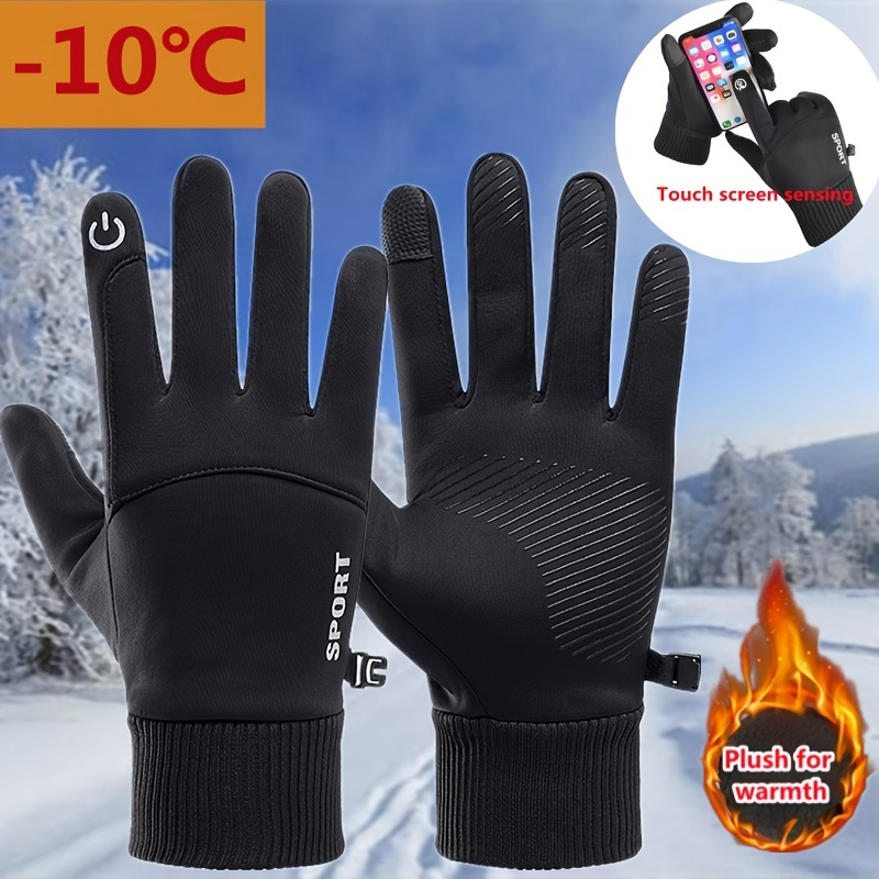 Men's Waterproof Cycling Gloves Outdoor Sports Running Motorcycle Ski ...