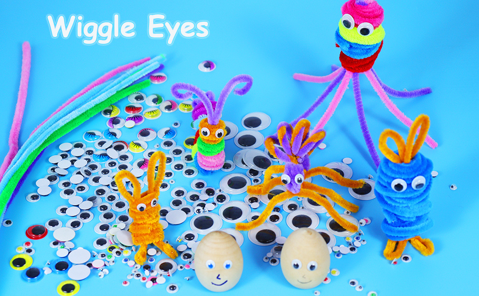 ccHuDE 600 Pcs Small Wiggle Eyes Plastic Googly Eyes Round Moving Eyes  Sticky Toy Eyes Self Adhesive Wiggle Eyes for DIY Crafts Decoration 0.6 cm