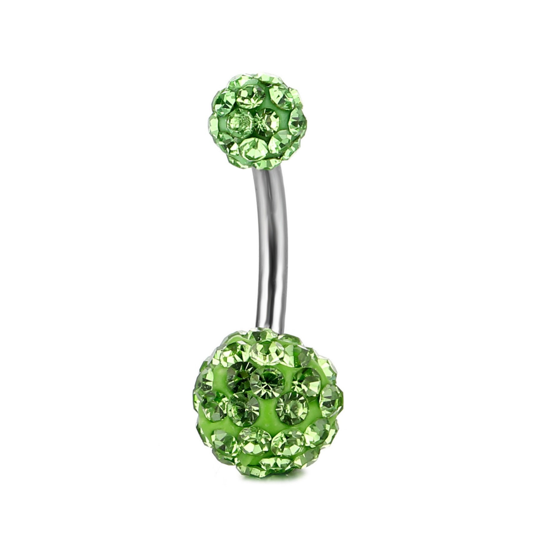 Pretty Belly Button Ring Gradual Color Crystal Ball Navel - Temu