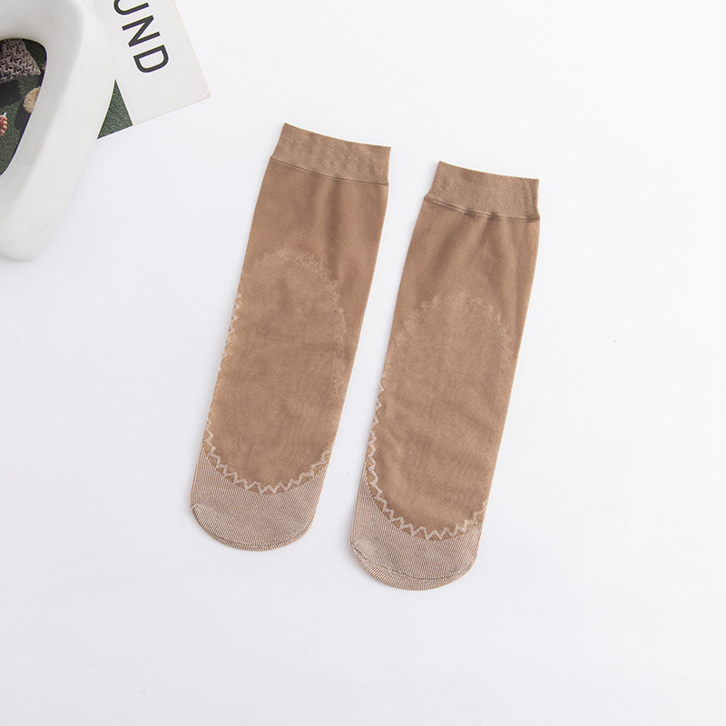 Solid Patterned Bottom Non Slip Socks Breathable Socks - Temu