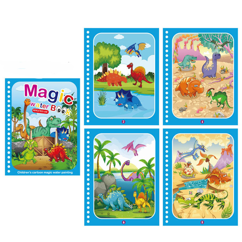 Montessori Toys Reusable Coloring Book Magic Water Drawing - Temu