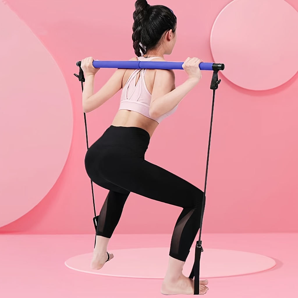 Tpe Pilates Stretch Exercise Stick Fitness Tension Puller - Temu