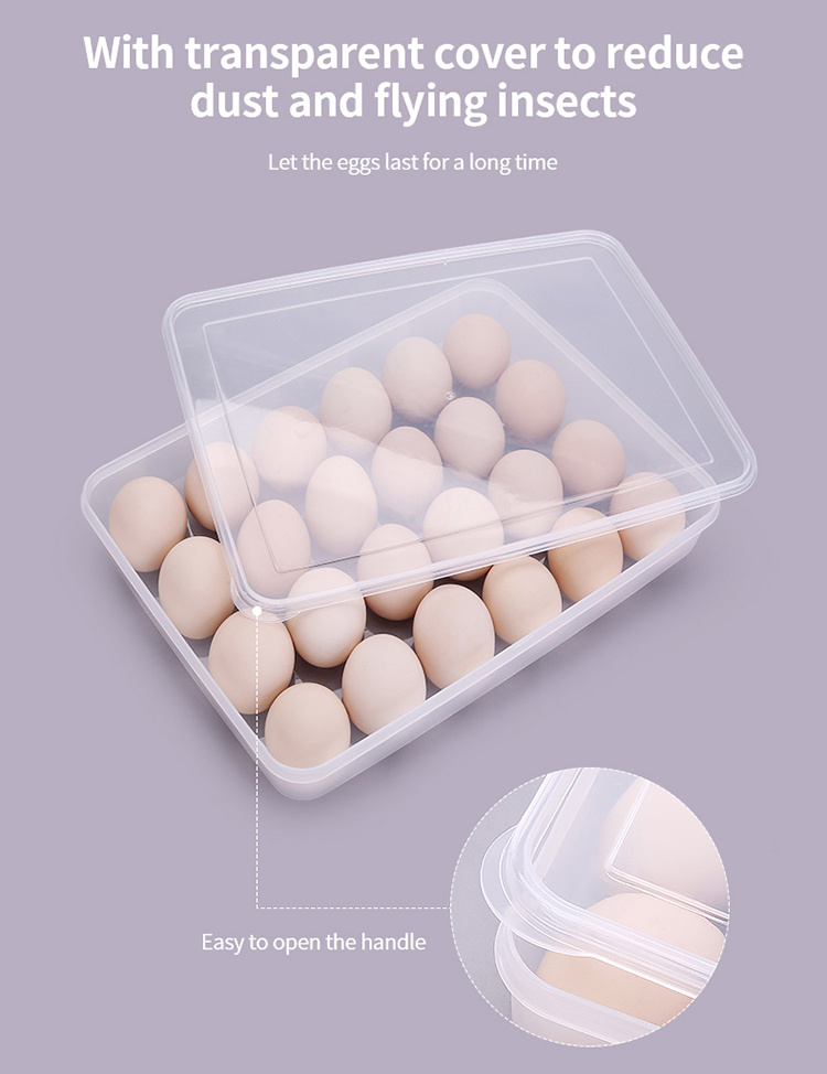 Egg Storage Box Egg Holder Lid Plastic Egg Tray Kitchen Temu