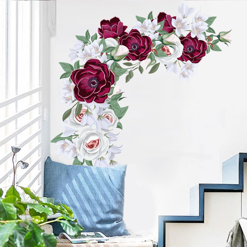 [Magia floral] Pegatinas decorativas de pared apliques calcomanías  decoración de pared decoración del hogar
