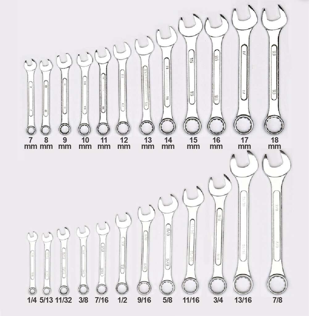 purpose Master Combination Wrench Set Roll Pouch Sae Metric Temu